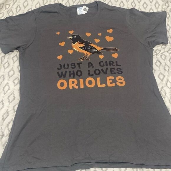Women’s Port and Company T-shirt “Just A Girl Who Loves ORIOLES” size XL - Picture 1 of 4